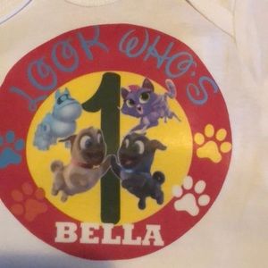 Puppy Dogs Pals 1st Birthday Custom onesie